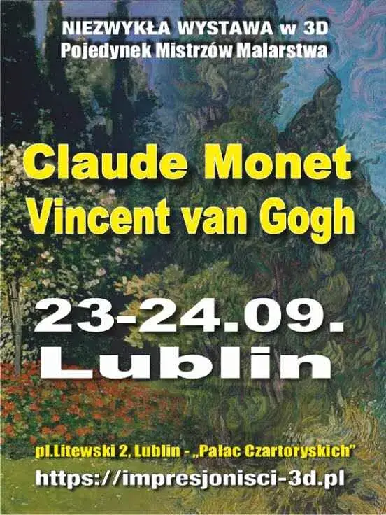 Wystawa Pojedynek Mistrzów Malarstwa w 3D: Claude Monet vs Vincent Van Gogh