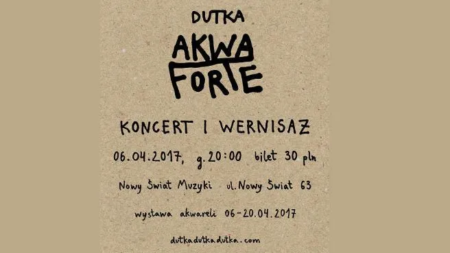 Marcin Dutka - koncert i wernisaż "Akwaforte"