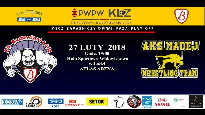 Zapasy: KS.BUDOWLANI ŁÓDŹ VS AKS MADEJ WRESTLING TEAM PIOTRKÓW TRYBUNALSKI