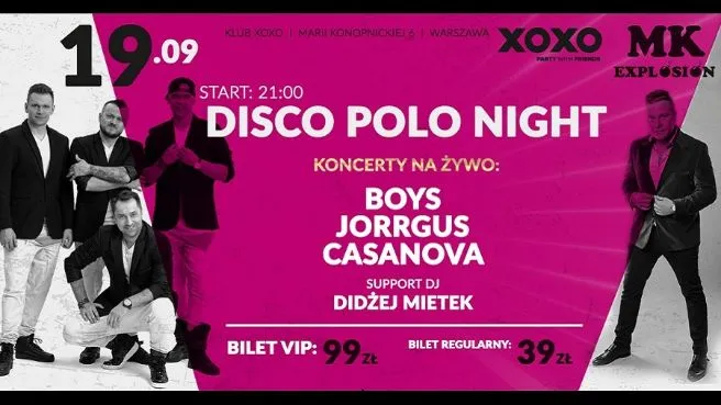 Disco Polo Night: Boys, Casanova, Jorrgus