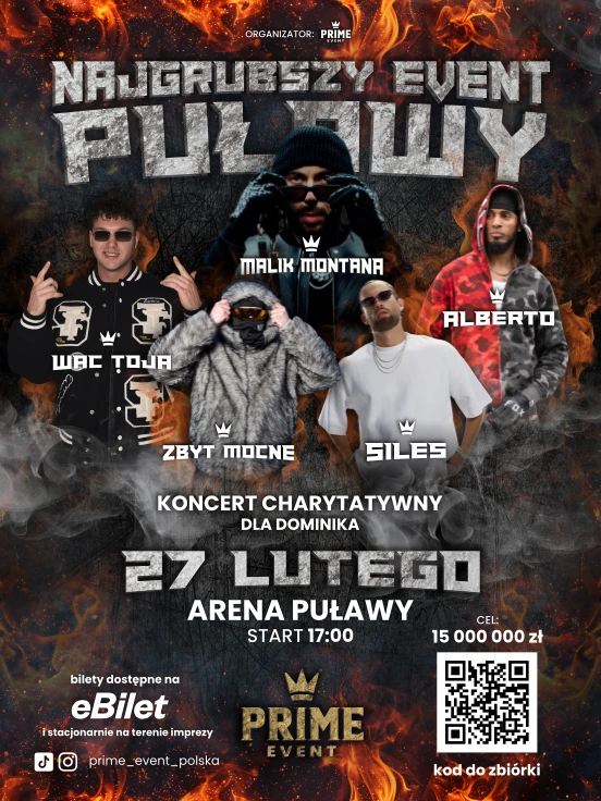 Malik Montana + Alberto + Zbyt Mocne + Wac Toja + Siles – Koncert Charytatywny