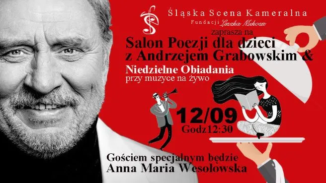 Salon poezji dla dzieci z Andrzejem Grabowskim & Niedzielnie Obiadania przy muzyce na żywo