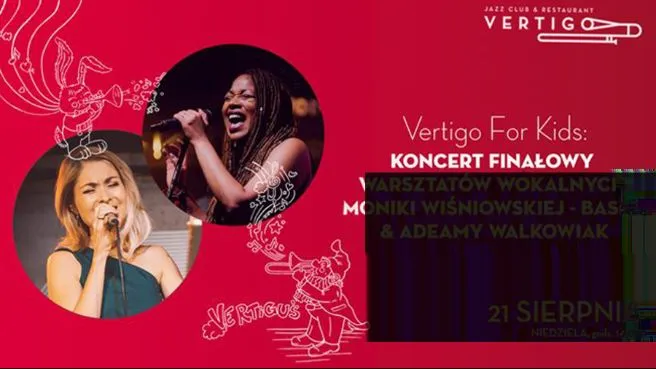 Vertigo For Kids: Koncert Finałowy Warsztatów wokalnych Moniki Wiśniowskiej - Basel & Adeamy Walkowiak