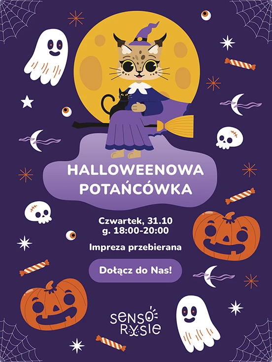Halloweenowa Potańcówka dla dzieci od 3 do 8 lat