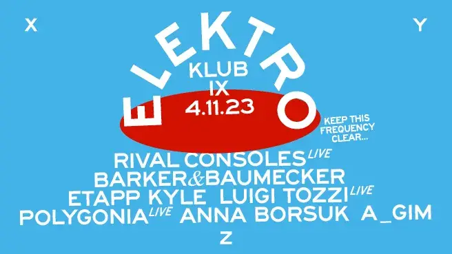 Elektroklub IX: Rival Consoles (live) + Barker & Baumecker i inni