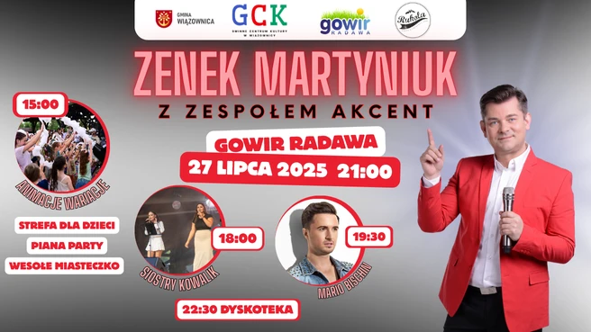 Zenek Martyniuk z zespołem Akcent w Radawie