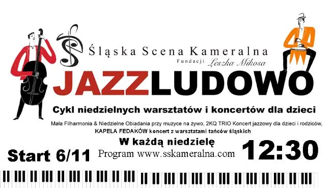 Cykl niedzielnych warsztatów i koncertów dla dzieci "JAZZLUDOWO"