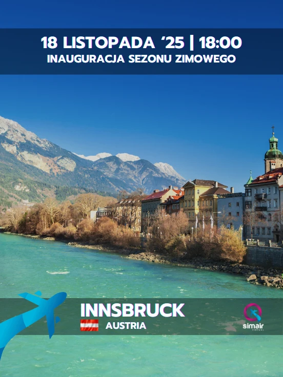 Pasażerski lot do Innsbrucka - inauguracja zimy