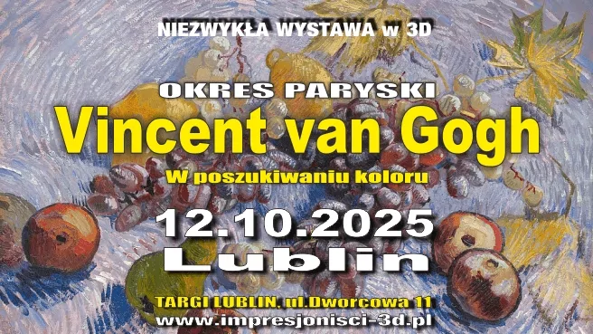 Niezwykła wystawa 3D, VINCENT VAN GOGH. Okres paryski – W poszukiwaniu koloru.