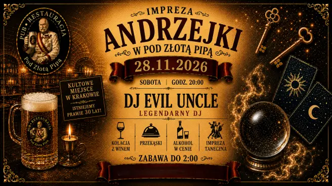Andrzejki 2026 w Piwnicy pod Złotą Pipą