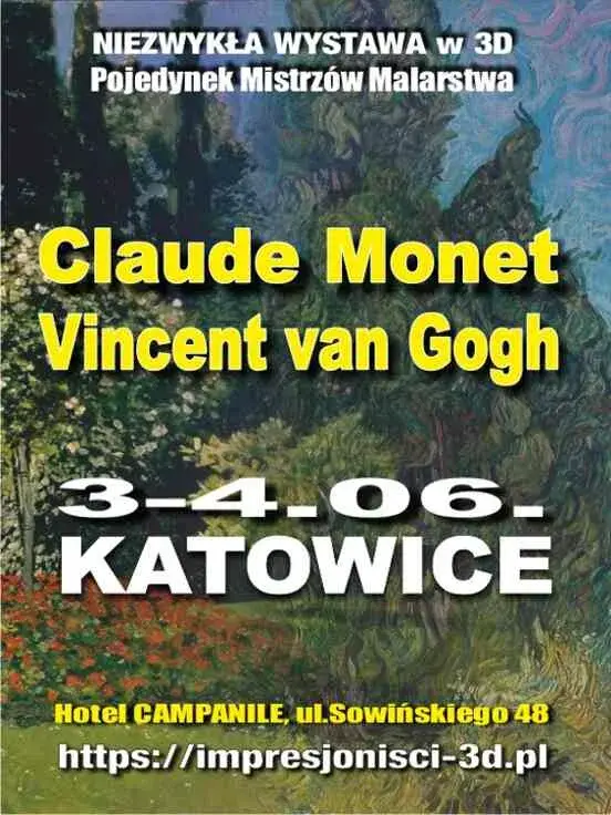 Wystawa Pojedynek Mistrzów Malarstwa w 3D: Claude Monet vs Vincent Van Gogh