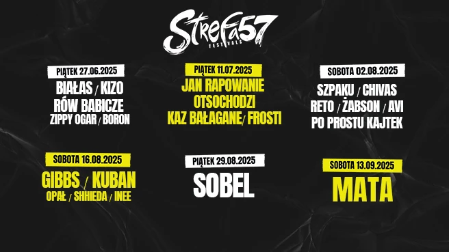 BANGER FESTIVAL | Strefa57 | Białas, Kizo, Rów Babicze, Zippy Ogar, Boron