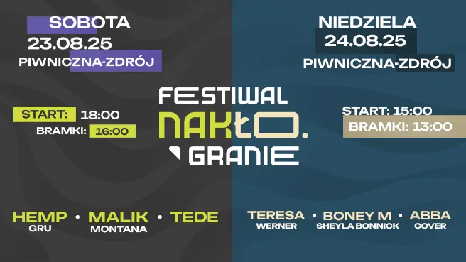 FESTIWAL NAKŁO.GRANIE - SOBOTA