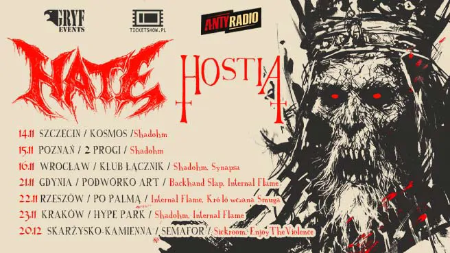 Koncert Hate / Hostia / Shadohm