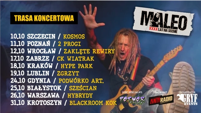 Koncert Maleo 40 lat na scenie | support Potwór z Szafy