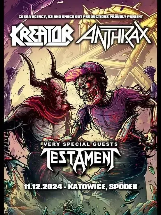 Kreator, Anthrax + special guest Testament
