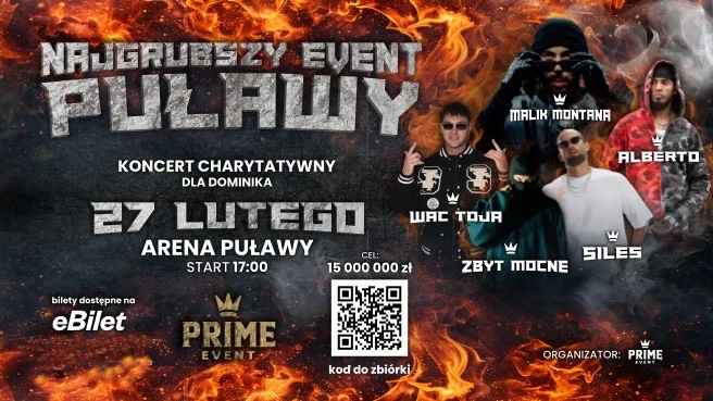 Malik Montana + Alberto + Zbyt Mocne + Wac Toja + Siles – Koncert Charytatywny