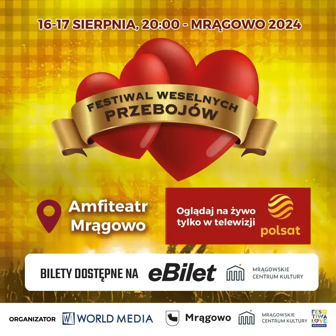 Festiwal Weselnych Przebojów Mrągowo | Bilety Line-up | eBilet.pl