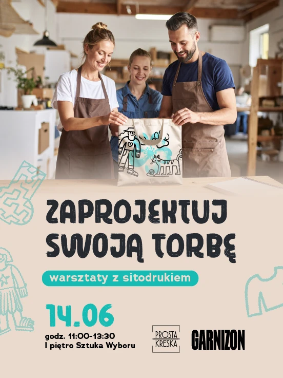 Rodzinne warsztaty z sitodruku - zaprojektuj swoją wyjątkową torbę!