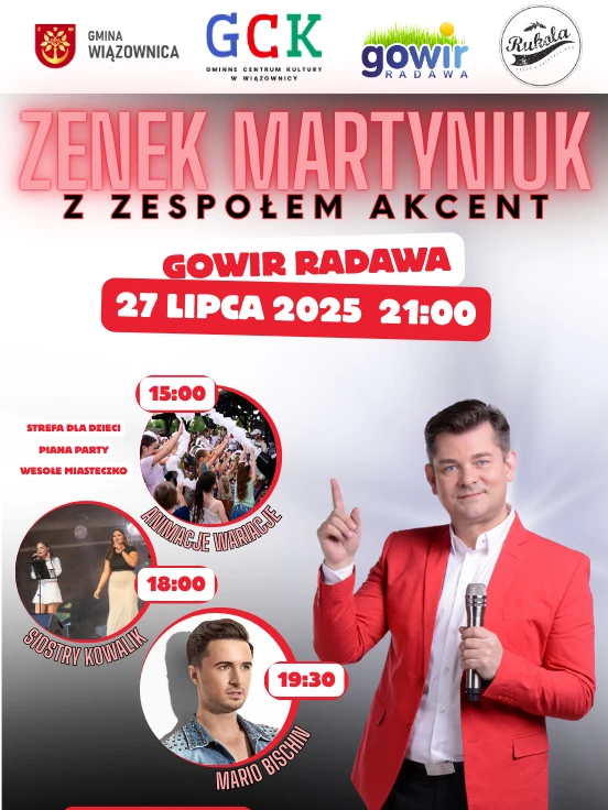 Zenek Martyniuk z zespołem Akcent w Radawie
