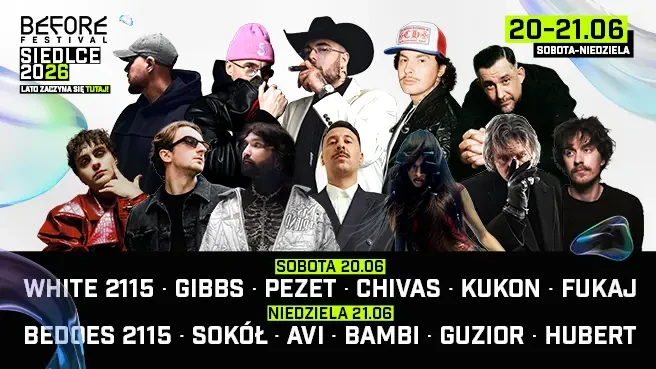 BEFORE FESTIVAL 2026 - SOBOTA 20.06.2026 | White 2115, Pezet, Chivas, Kukon, Fukaj