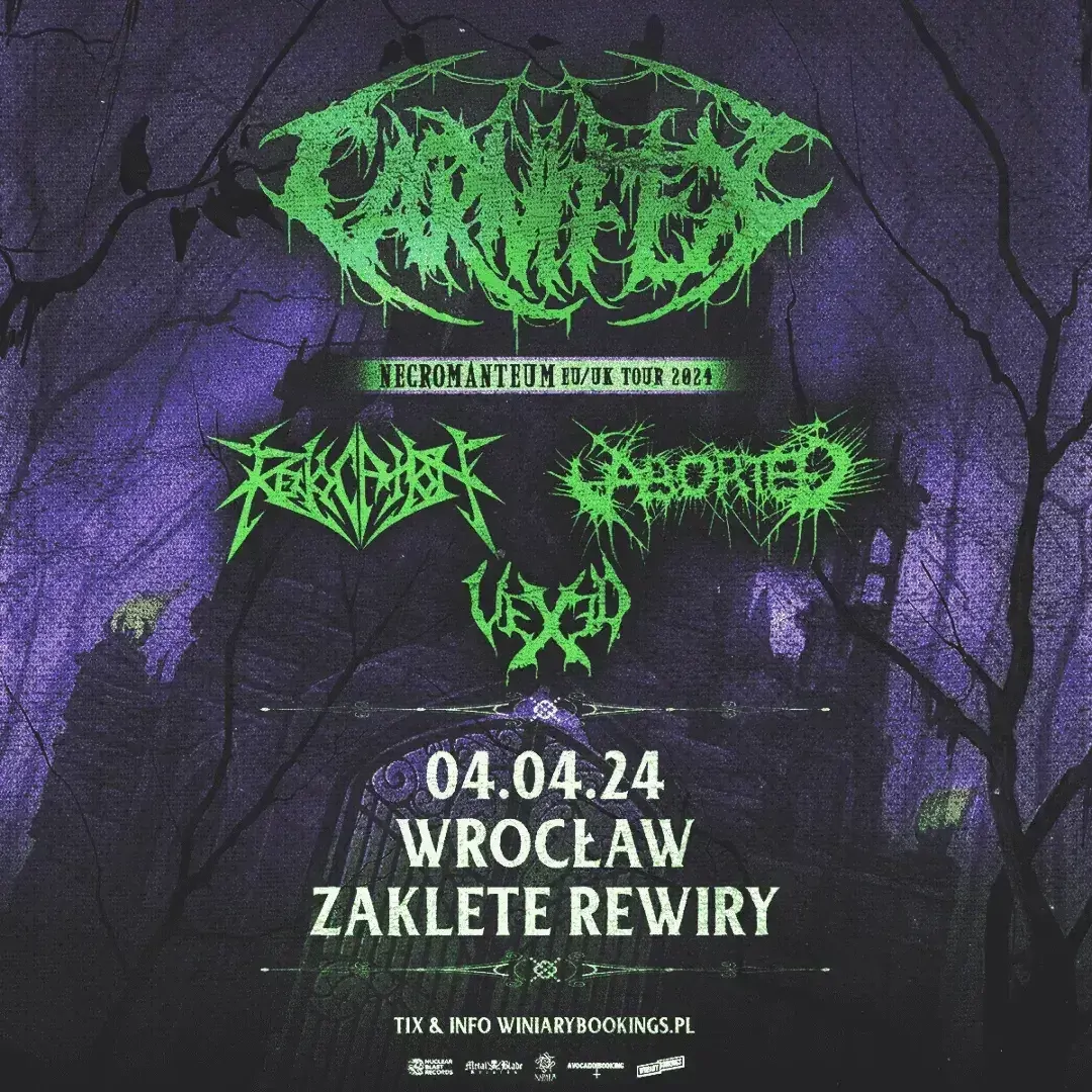 CARNIFEX NECROMANTEUM EU/UK TOUR 2024 Koncerty Metal bilety na