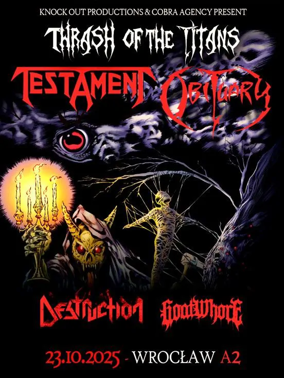 Thrash of the Titans: Testament, Obituary + Destruction + Goatwhore