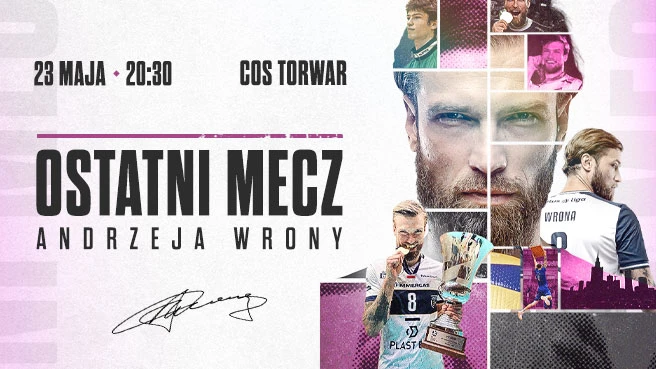 Ostatni Mecz Andrzeja Wrony - siatkarskie starcie Gwiazd: Warszawa - Reszta Świata