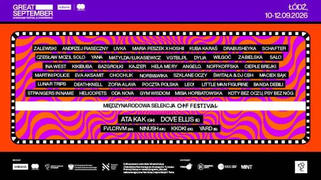 Great September Showcase Festival & Conference 2026 - Karnet