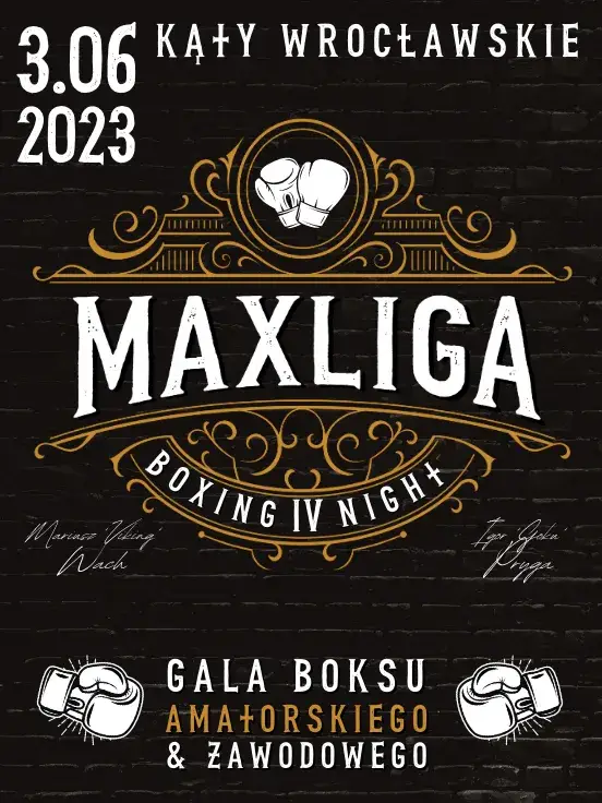 MAXLIGA 4 Boxing Night - gala boksu amatorskiego i zawodowego